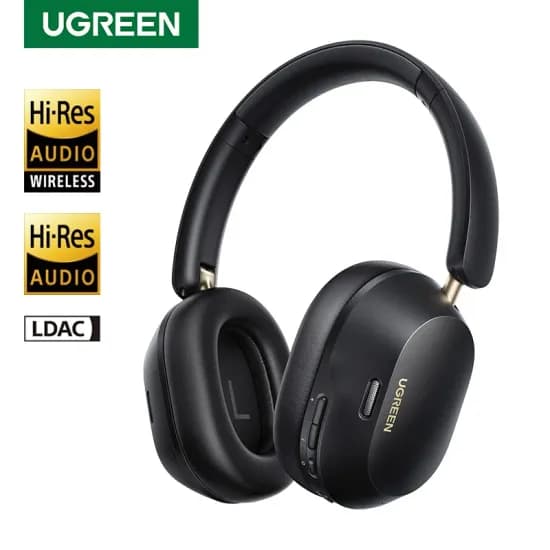 UGREEN Max5c 무선 블루투스 헤드폰 ANC 43dB 능동형 소음 제거 고해상도 LDAC 75H 공간 오디오 이어폰 헤드셋