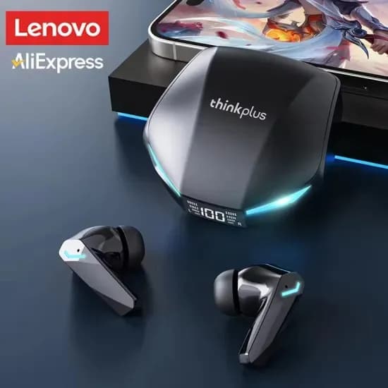Lenovo XT53 무선 업그레이드 Bluetooth 5.4 이어폰 LED 디지털 디스플레이 방수 헤드폰 낮은 대기 시간 게임용 이어 버드