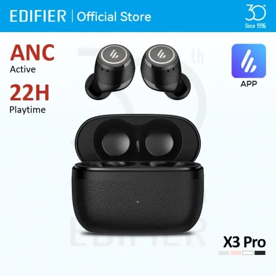 Edifier X3 Pro 진정한 무선 이어버드 액티브 노이즈 캔슬링 이어폰 블루투스 V5.4 멀티포인트 연결 IP54 경량