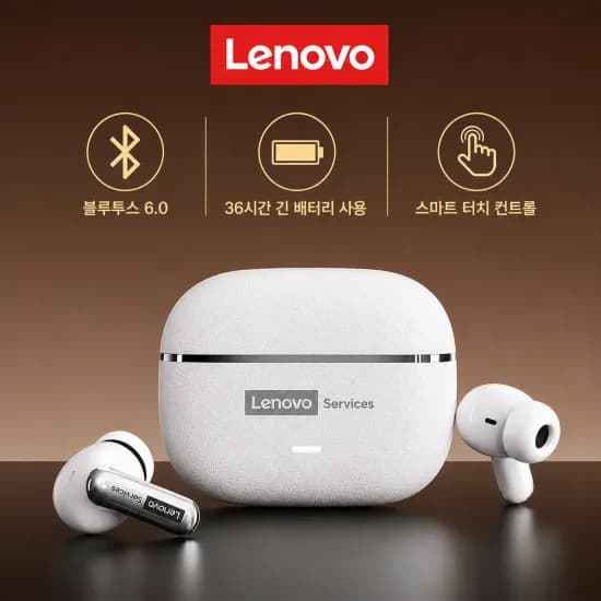 Choice Lenovo LE208 무선 이어폰 Bluetooth V6.0 HIFI 사운드 헤드폰 가죽 질감 디자인 AI 마이크 소음 감소 HD 통화