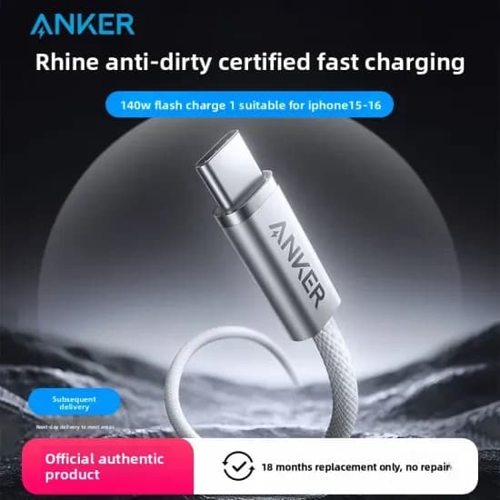 ANKER 140W 데이터 케이블 타입C 충전 케이블 더블 헤드 PD3.1 애플 17 화웨이 맥북 호환