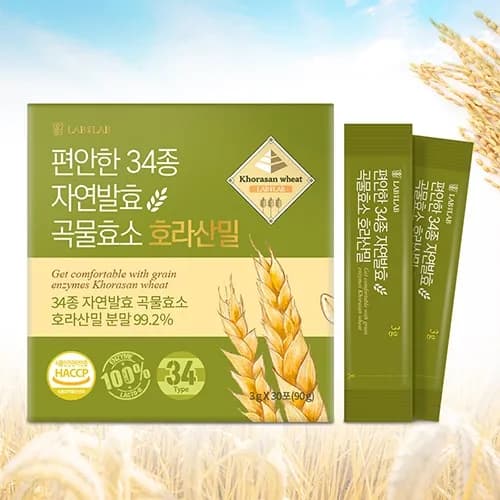 랩온랩 편안한 카무트 유산균 효소스틱 3g x 30포입