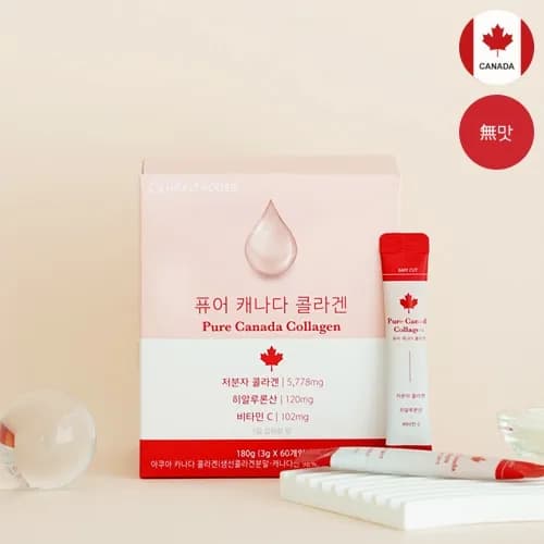 퓨어 캐나다산 저분자 콜라겐 3g 60개입 1박스
