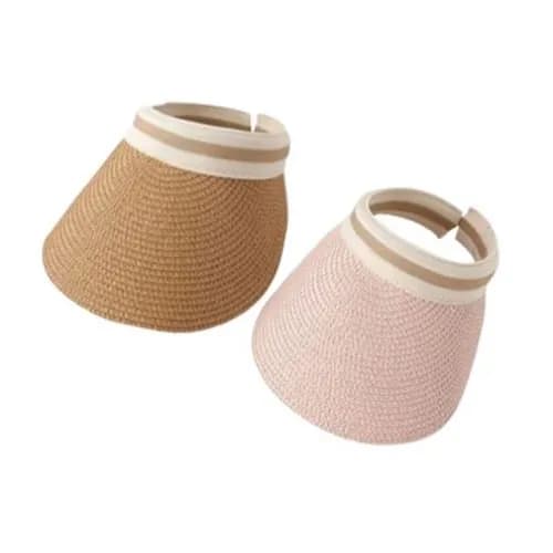 여름용 자외선차단 썬캡 밀집모자 여성용 핑크 브라운 택 1