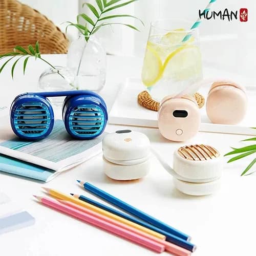 휴먼 베리굿 넥밴드 에어쿨러 넥밴드선풍기 네이비 핑크 크림 택 1