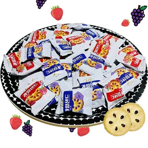 대용량 블루베리 딸기 비스켓 스낵 120개 2가지맛 랜덤발송