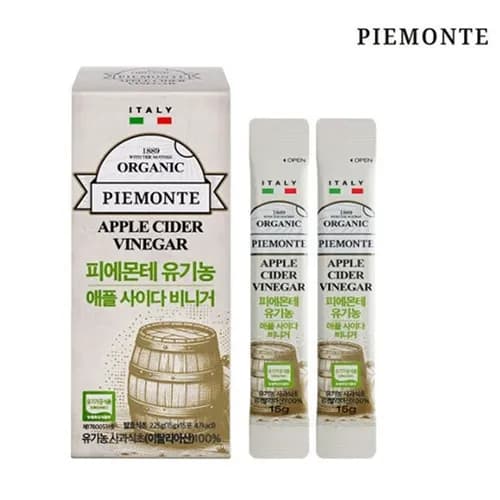 피에몬테 유기농 애플사이다 비니거 15g 15포입 사과식초 액상 스틱형