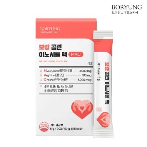 콜린 미오 이노시톨 맥 4000 엽산 아연 비타민B 1박스 30포입