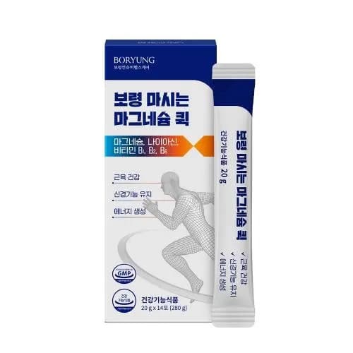 마시는 마그네슘 퀵 액상 글루콘산 마그네슘 비타민B 나이아신 20g 14포 1박스