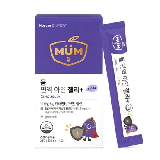 휴럼 뮴 면역 아연젤리 블루베리맛 20g 14포 1케이스