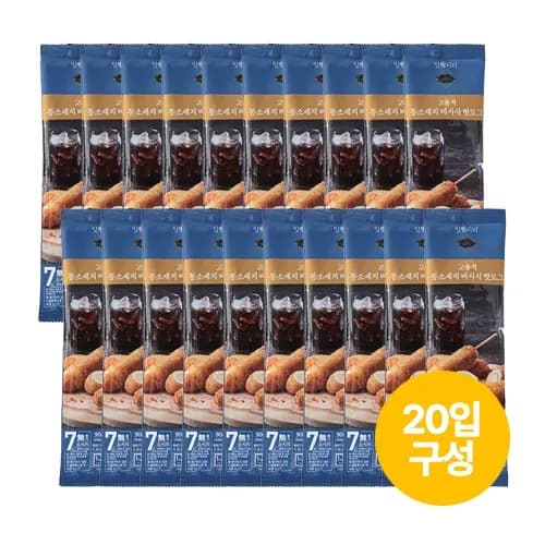 잇퀄리티 고품격 통소세지 바사삭 핫도그 360g(90g*4입) x 5팩 (총 20입)