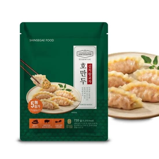 호텔컬렉션 에센셜 호만두 김치왕교자 735g x 5팩