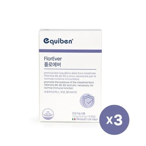 이큐벤 플로에버 255mg*30캡슐 x 3박스 3개월분 3개입
