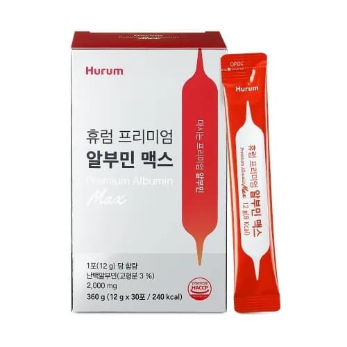 프리미엄 알부민 맥스 난백알부민 2,000mg 12g*30포 x 1박스