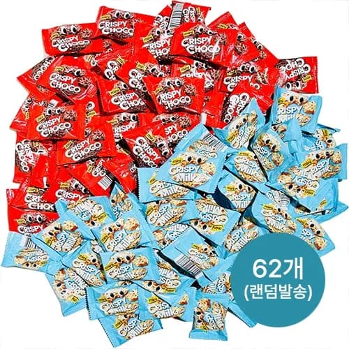 도넛 곡물과자 초코맛 밀크맛 랜덤 개별포장 8g x 62개