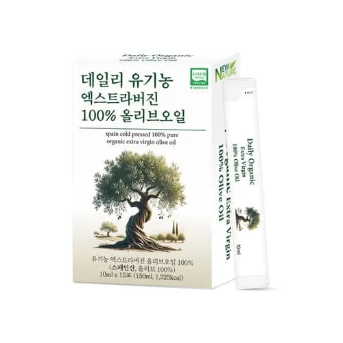 데일리 엑스트라버진 유기농 올리브오일 10ml*15포 x 1박스 150ml
