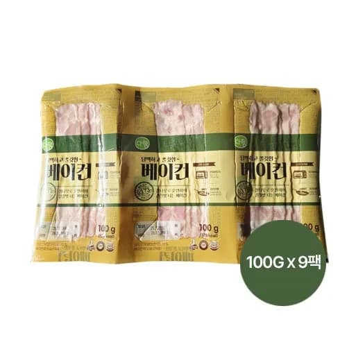 다향 담백하고 쫄깃한 베이컨 100g x 9팩