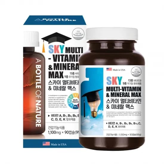 어바틀 SKY 멀티비타민 앤 미네랄 맥스 1,100mg*90캡슐