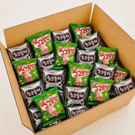 고래밥 20g x 10봉 + 초코송이 36g x 10봉 (미니사이즈 총 20봉) (개별포장) (무료배송)