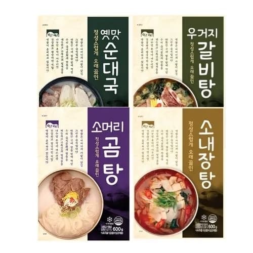 옛맛 소머리 곰탕/옛맛 순대국 600g 외 골라담기 (무료배송)