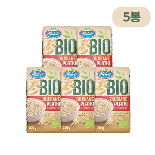멜빗 유기농 퀵 오트밀 500g x 5봉 (무료배송)