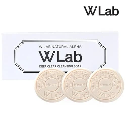 더블유랩 내추럴 알파 딥클리어 클렌징솝 50g*3입 2종 골라담기