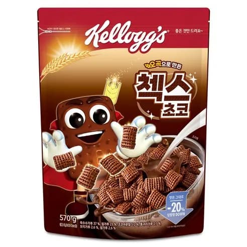 켈로그 오곡으로 만든 첵스 초코 570g 1개 (3,920원/무료)