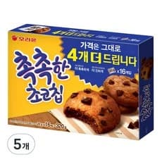 오리온 촉촉한 초코칩, 320g, 5개 (12,740원/무료)