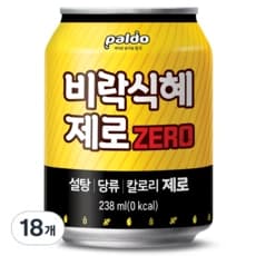 팔도 비락식혜 제로, 238ml, 18개 (10,200원/무료)