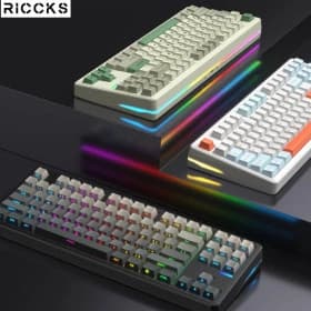Riccks RS8 무선 텐키리스 기계식 키보드 (HMX 핑크치즈축) (36,130원/무료)