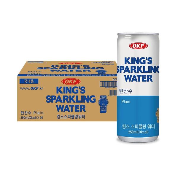 OKF 킹스 스파클링워터 250ml x 30캔 플레인 탄산수 (10,170원/무료)