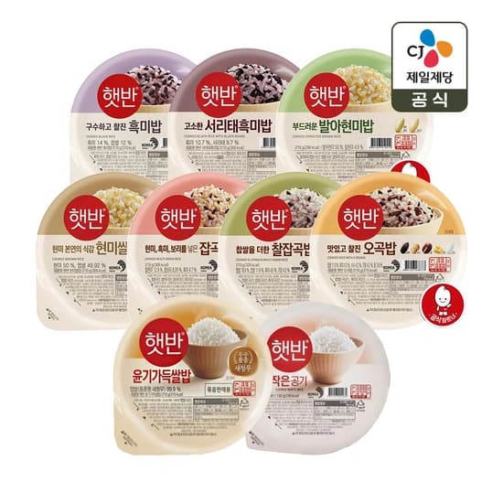 햇반 윤기가득쌀밥 210g, 24개 (17,687원/무료)