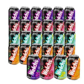 웰치스 제로 그레이프+체리스트로베리+샤인머스켓+오렌지 355ml x 6입 x 4종(총 24캔) (13,730원/무료)