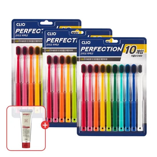 크리오 퍼펙션 차콜 초극세모 비비드 칫솔 15+15개 (8,900원/무료)