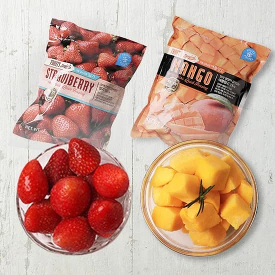 냉동 딸기1kg + 냉동 애플망고 1kg (14,900원/무료)