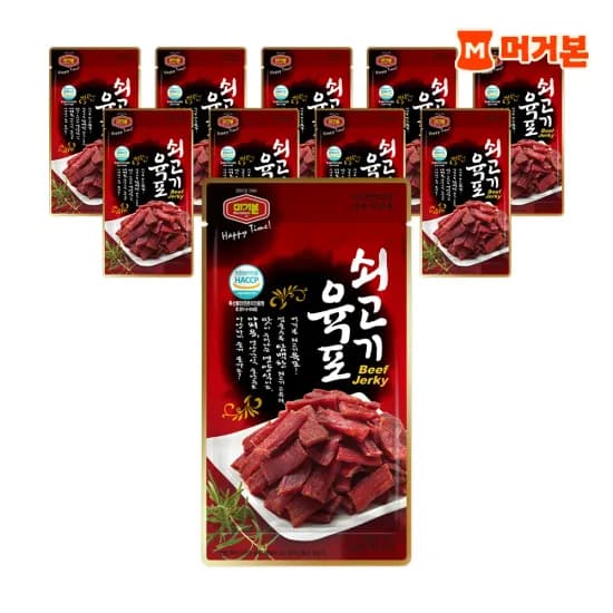 쇠고기 육포 25G X 10 X 2개 (14,334원/무료)