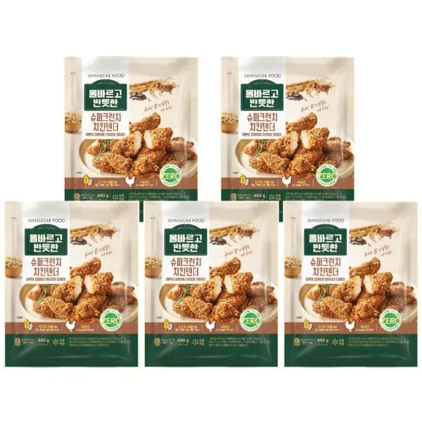 올반 슈퍼크런치 치킨텐더 440g 5개 (22,900원/무료)