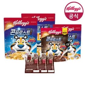 시리얼 콘푸로스트 600g x 2개 + (콘푸로스트 600g or 다크초코 550g) 택1 + 쿠키앤크림 90g (13,840원/무료)