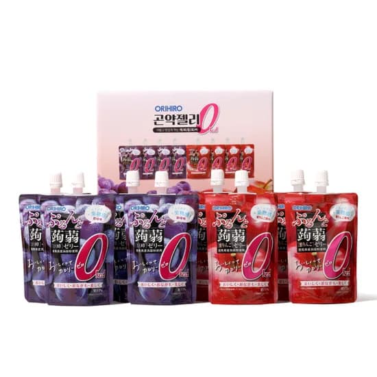 0칼로리 오.리.히로 곤약젤리 2종(거봉/사과) 1.040g(130g*8개) x 4박스 (업체별도 무료배송) (18,900원/무료)