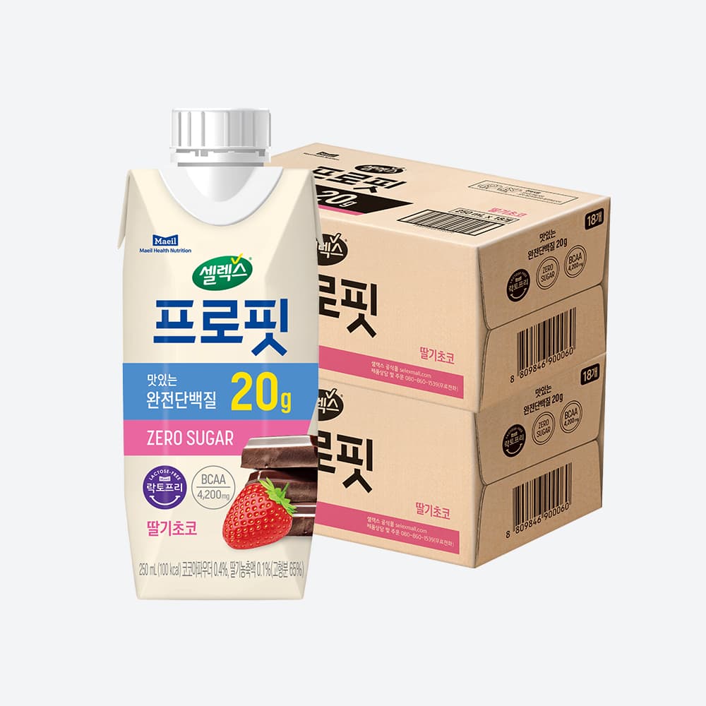 셀렉스 프로핏 딸기초코맛 250ml x 36팩