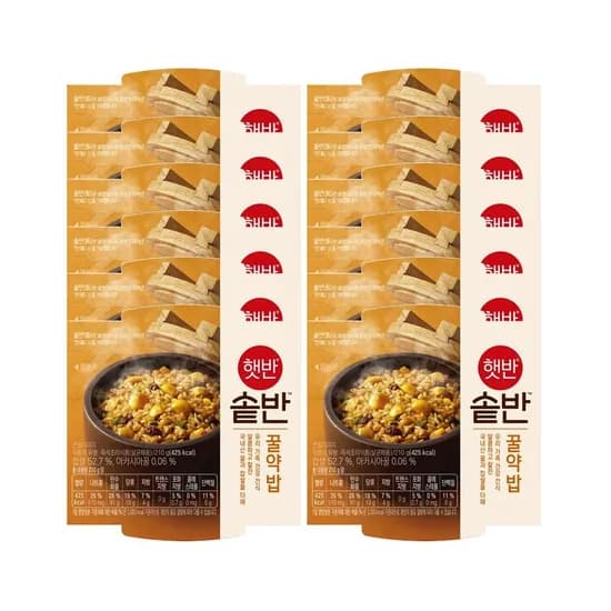 CJ 햇반 솥반 꿀약밥 210g x 12개