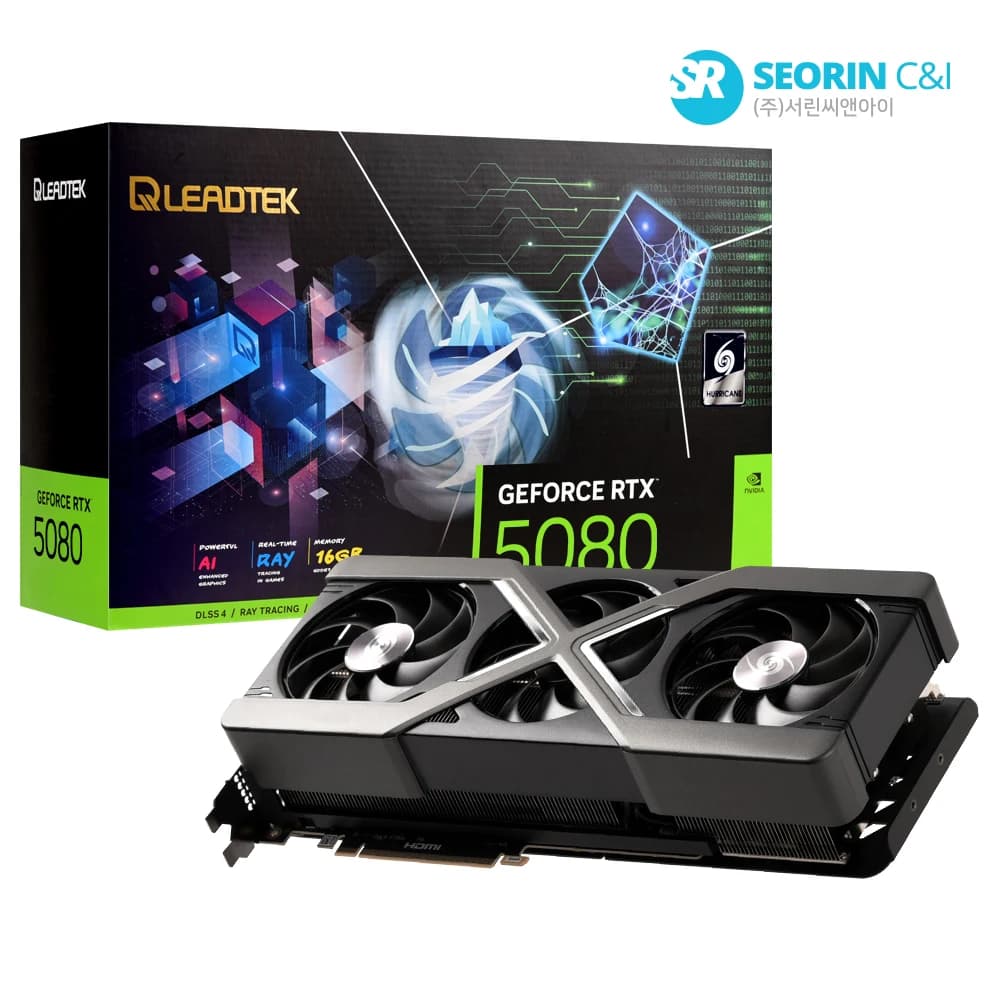 LEADTEK WinFast 지포스 RTX 5080 HURRICANE D7 16GB