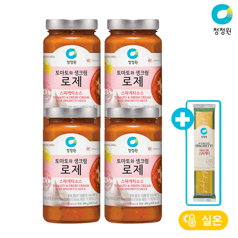 청정원 스파게티소스 600g 3개 면 250g