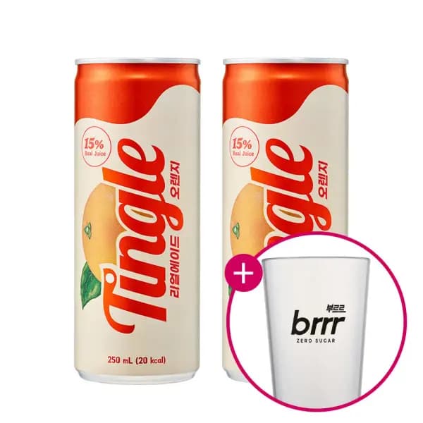 팅글 리얼에이드 오렌지 250ml x 30개 부르르 컵