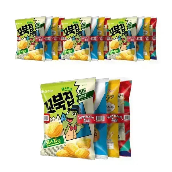 오리온 꼬북칩 포카칩 오감자 썬 각4봉 총16봉