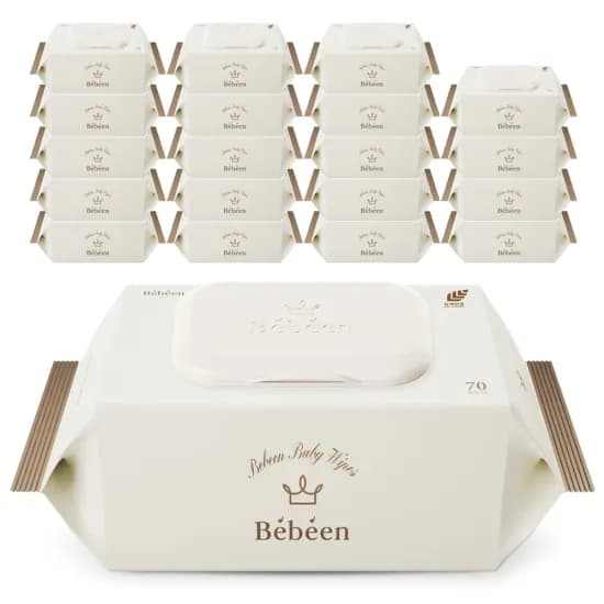 베베앙 프리미엄 골드 영유아 물티슈 엠보싱 캡형 70매 20팩
