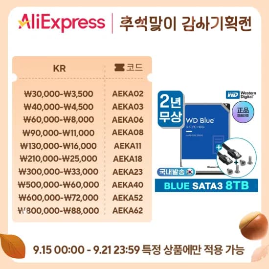 Western Digital WD BLUE 8TB SATA케이블 고정나사