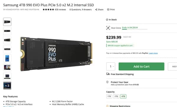 삼성 4TB 990 EVO Plus