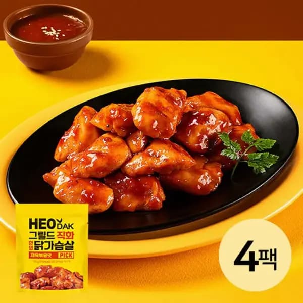 허닭 PICK 그릴드 직화 닭가슴살 제육볶음맛 4팩