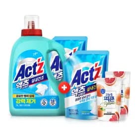 액츠 실내건조 세탁세제 3L 1.5L 1.5L 보타닉200ml 2개